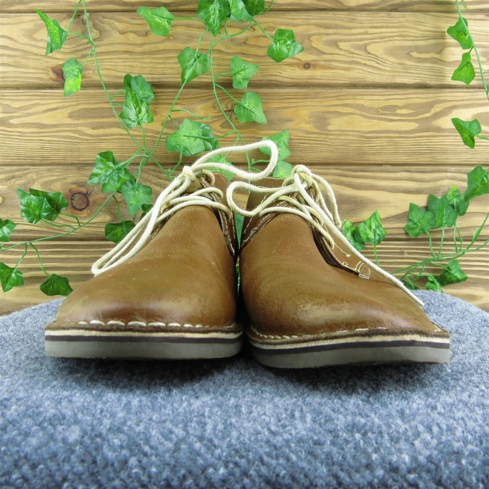Kenneth Cole Reaction Desert Wind Men Chukka Boots Brown Leather Lace Up Size 10